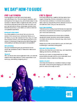 WE Day X Downloadable Resource