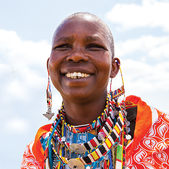 A local artisan smiles for her picture